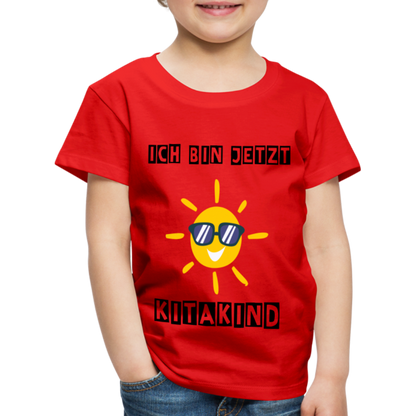 Kinder Premium T-Shirt - Kitakind Sonne - Rot