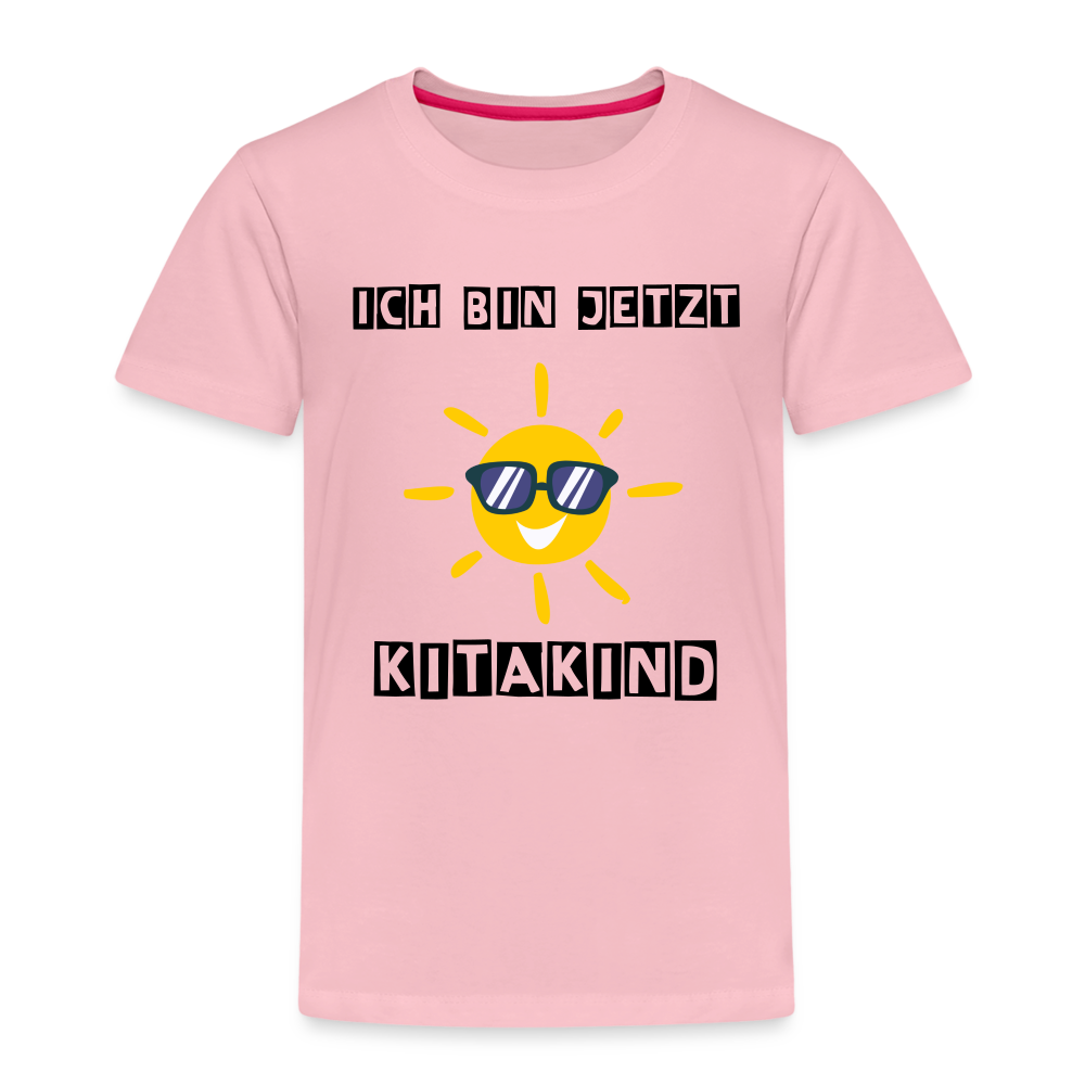 Kinder Premium T-Shirt - Kitakind Sonne - Hellrosa