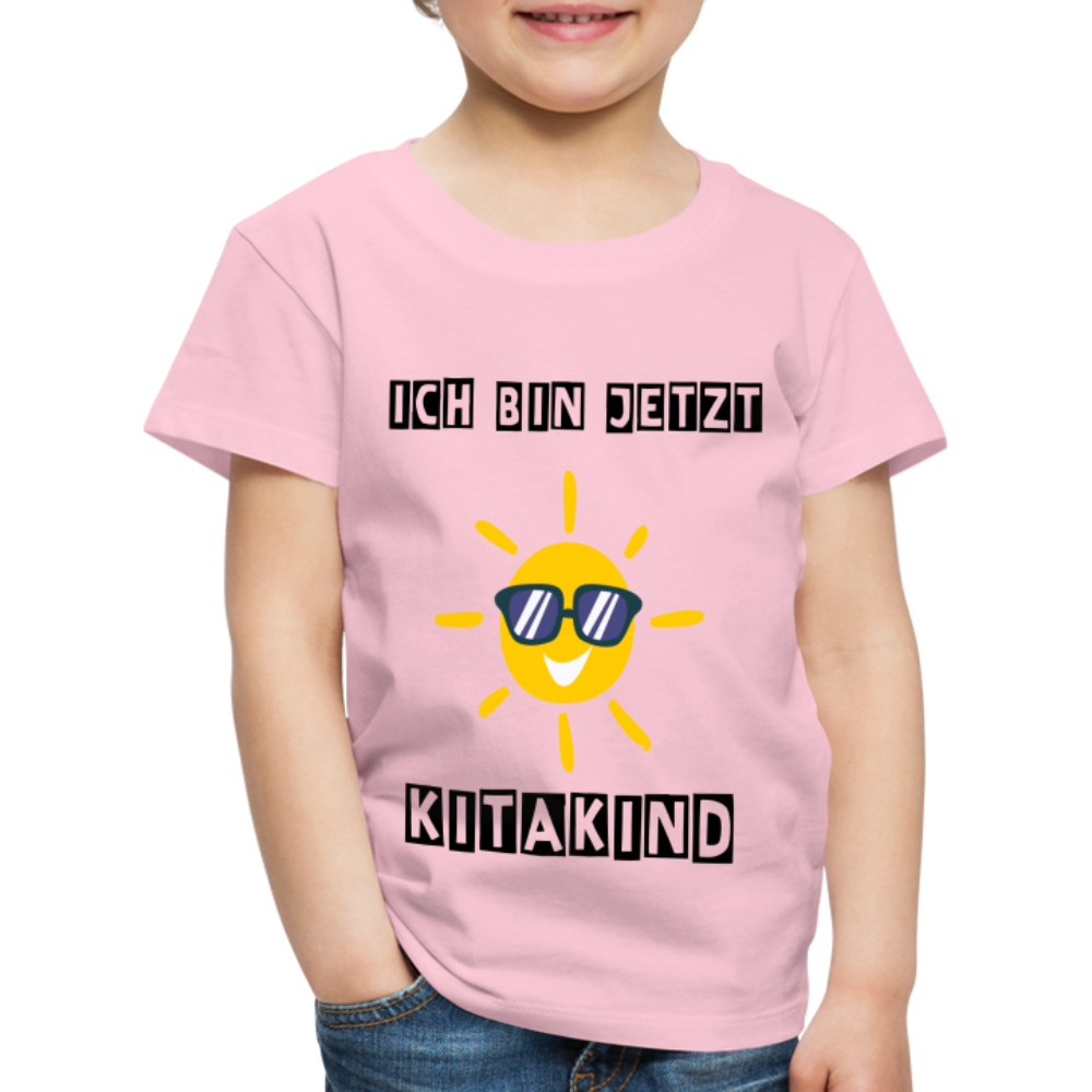 Kinder Premium T-Shirt - Kitakind Sonne - Hellrosa