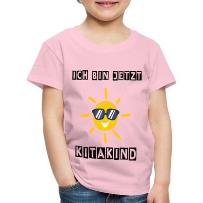 Kinder Premium T-Shirt - Kitakind Sonne - Hellrosa