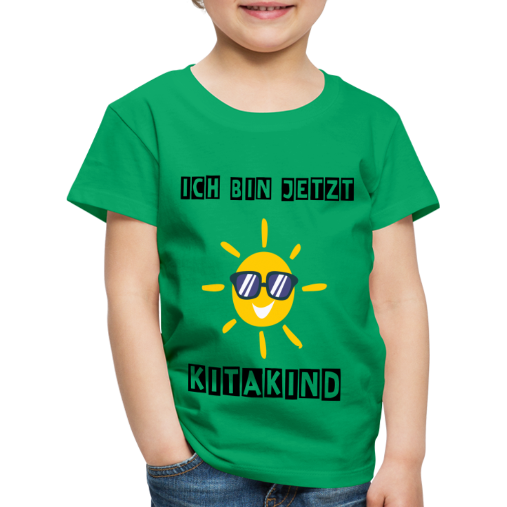 Kinder Premium T-Shirt - Kitakind Sonne - Kelly Green