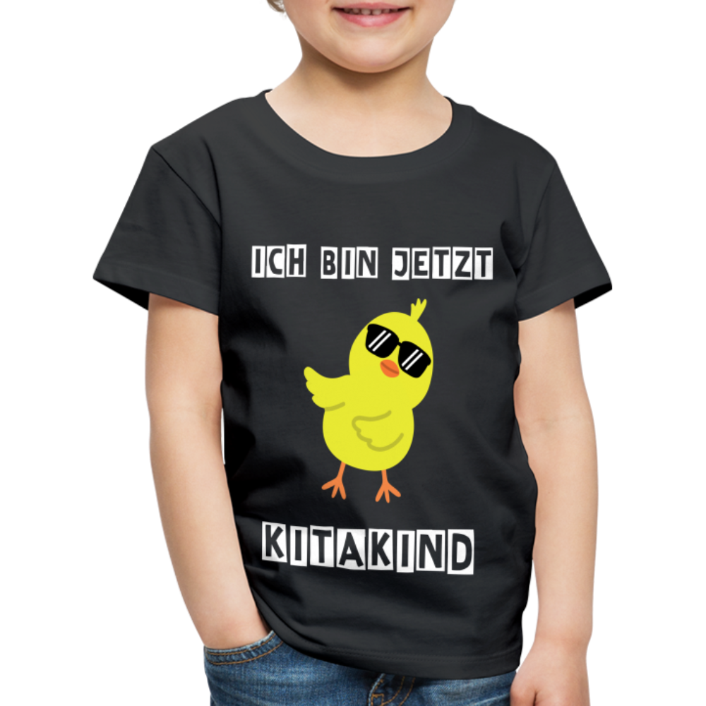 Kinder Premium T-Shirt - Kitakind Küken - Schwarz