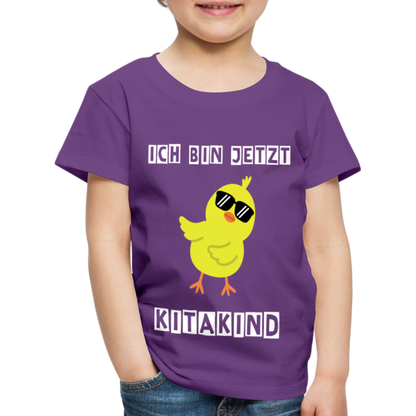 Kinder Premium T-Shirt - Kitakind Küken - Lila