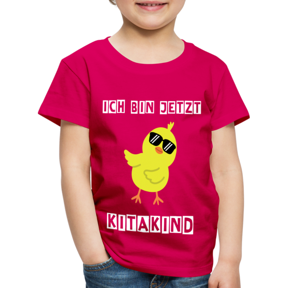 Kinder Premium T-Shirt - Kitakind Küken - dunkles Pink