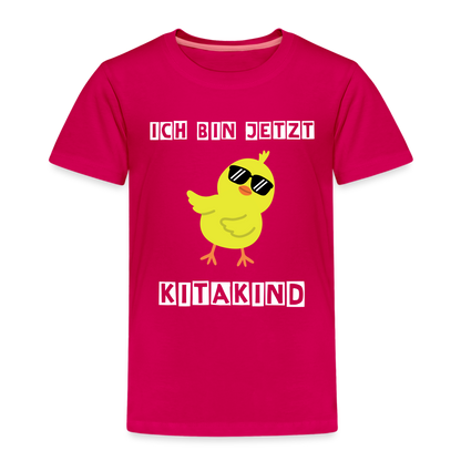 Kinder Premium T-Shirt - Kitakind Küken - dunkles Pink