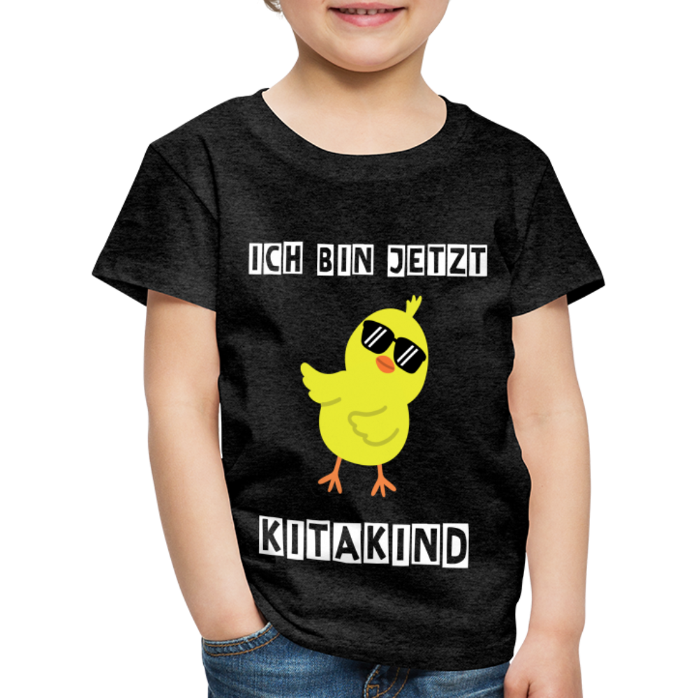 Kinder Premium T-Shirt - Kitakind Küken - Anthrazit