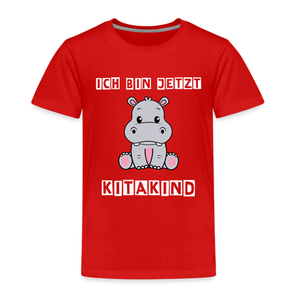 Kinder Premium T-Shirt - Kitakind Nilpferd - Rot