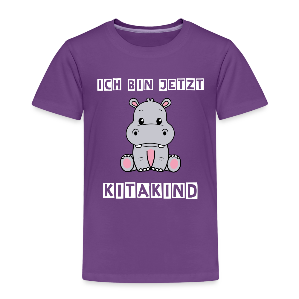 Kinder Premium T-Shirt - Kitakind Nilpferd - Lila