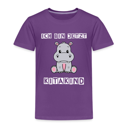 Kinder Premium T-Shirt - Kitakind Nilpferd - Lila