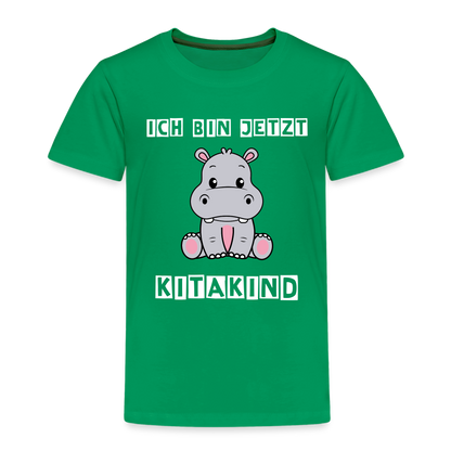 Kinder Premium T-Shirt - Kitakind Nilpferd - Kelly Green