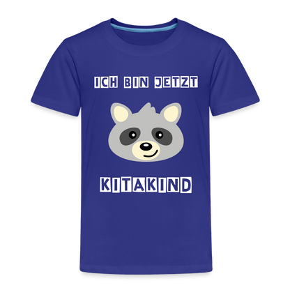 Kinder Premium T-Shirt - Kitakind Waschbär - Königsblau