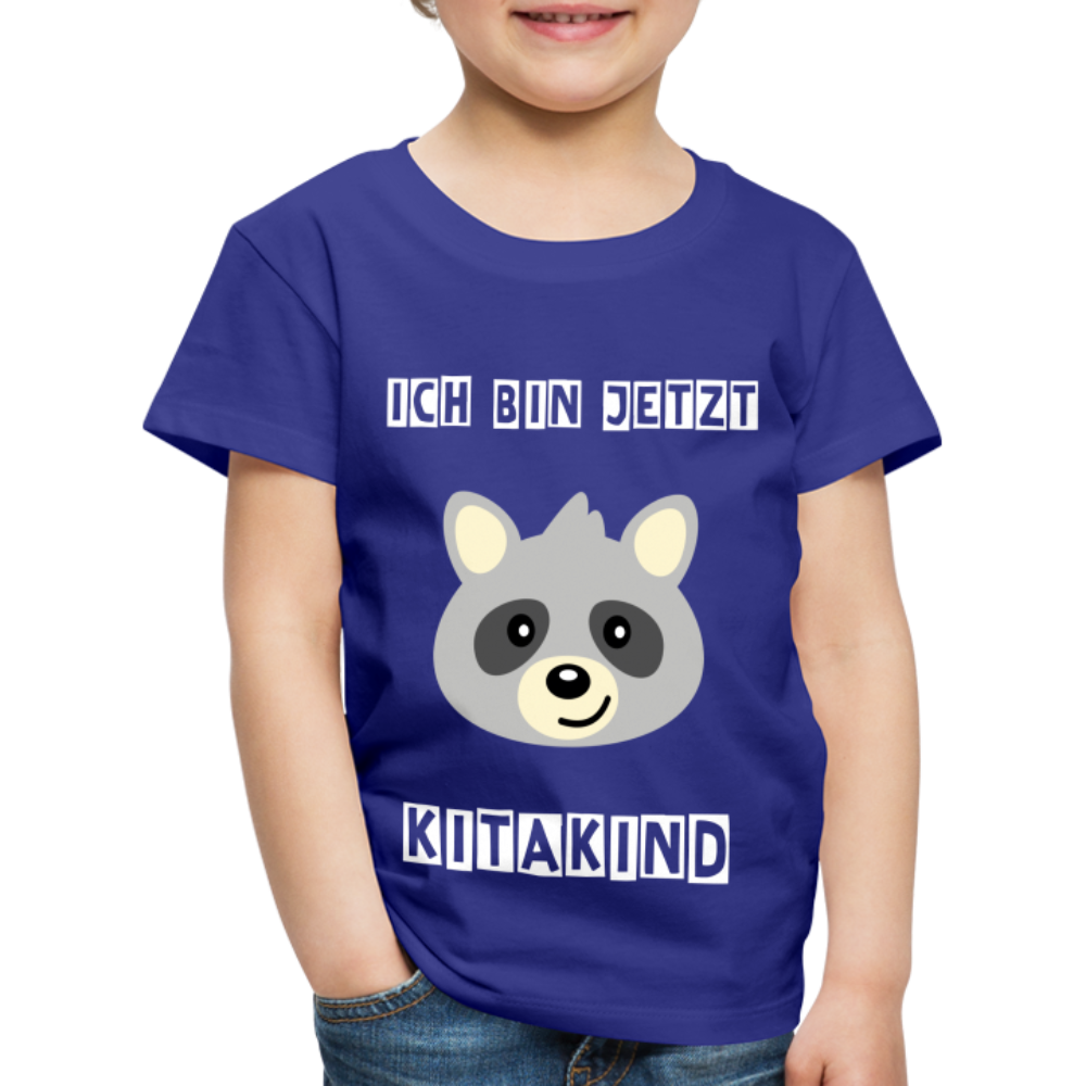 Kinder Premium T-Shirt - Kitakind Waschbär - Königsblau