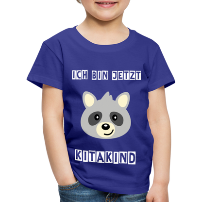 Kinder Premium T-Shirt - Kitakind Waschbär - Königsblau