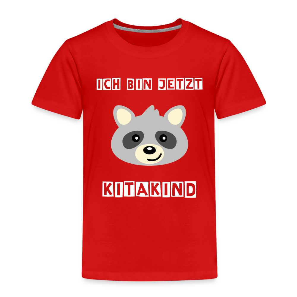 Kinder Premium T-Shirt - Kitakind Waschbär - Rot