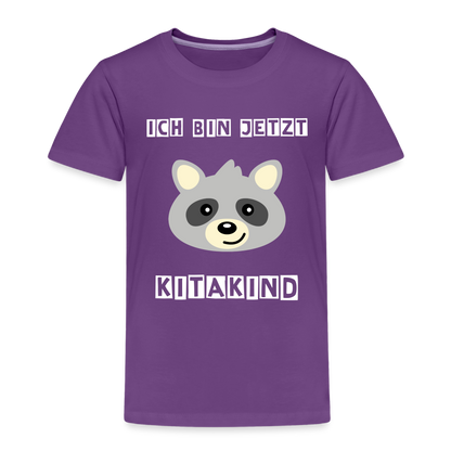 Kinder Premium T-Shirt - Kitakind Waschbär - Lila