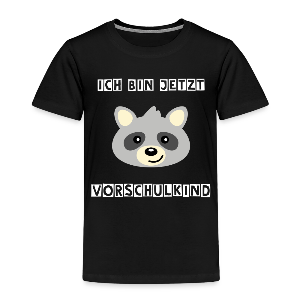 Kinder Premium T-Shirt - Vorschulkind Waschbär - Schwarz