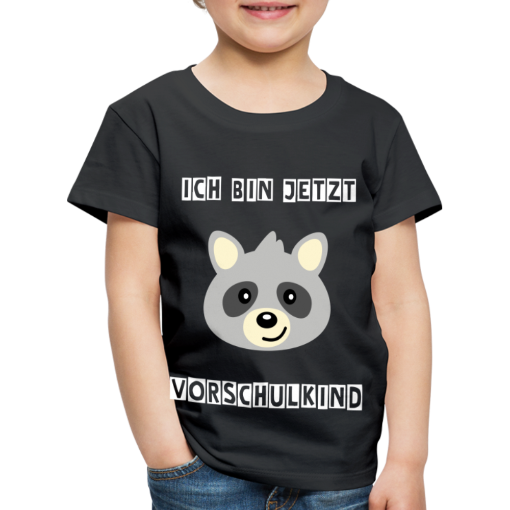 Kinder Premium T-Shirt - Vorschulkind Waschbär - Schwarz