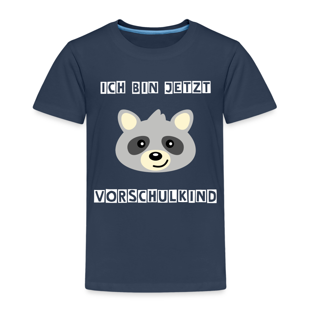 Kinder Premium T-Shirt - Vorschulkind Waschbär - Navy