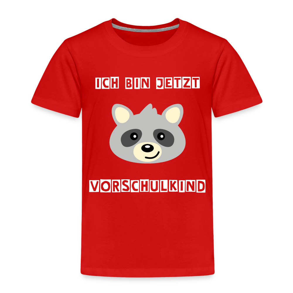 Kinder Premium T-Shirt - Vorschulkind Waschbär - Rot