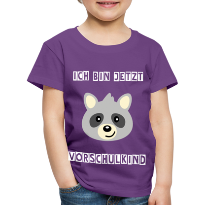 Kinder Premium T-Shirt - Vorschulkind Waschbär - Lila