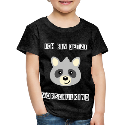 Kinder Premium T-Shirt - Vorschulkind Waschbär - Anthrazit