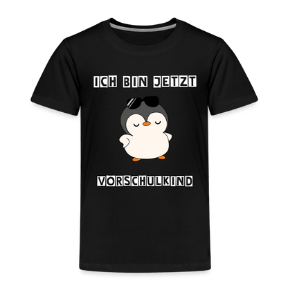 Kinder Premium T-Shirt - Vorschulkind cooler Pinguin - Schwarz