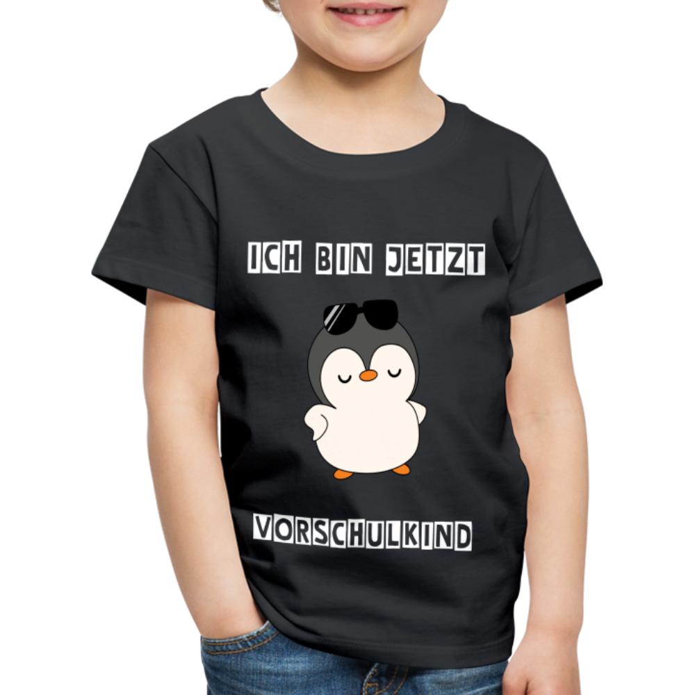 Kinder Premium T-Shirt - Vorschulkind cooler Pinguin - Schwarz