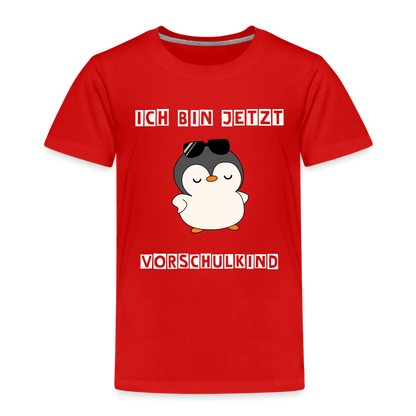 Kinder Premium T-Shirt - Vorschulkind cooler Pinguin - Rot