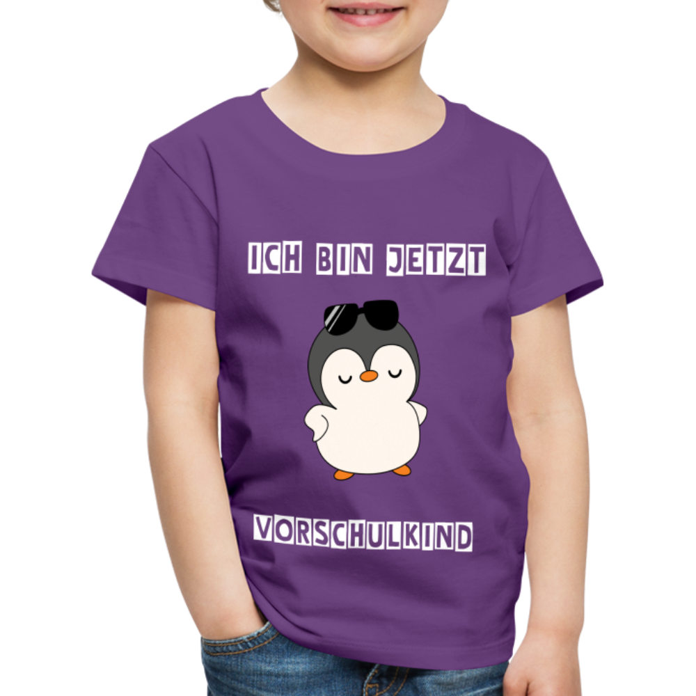 Kinder Premium T-Shirt - Vorschulkind cooler Pinguin - Lila