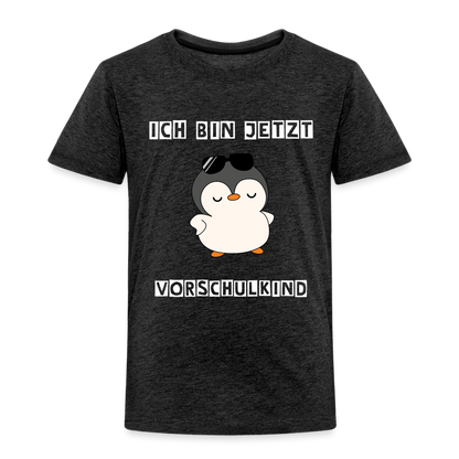 Kinder Premium T-Shirt - Vorschulkind cooler Pinguin - Anthrazit