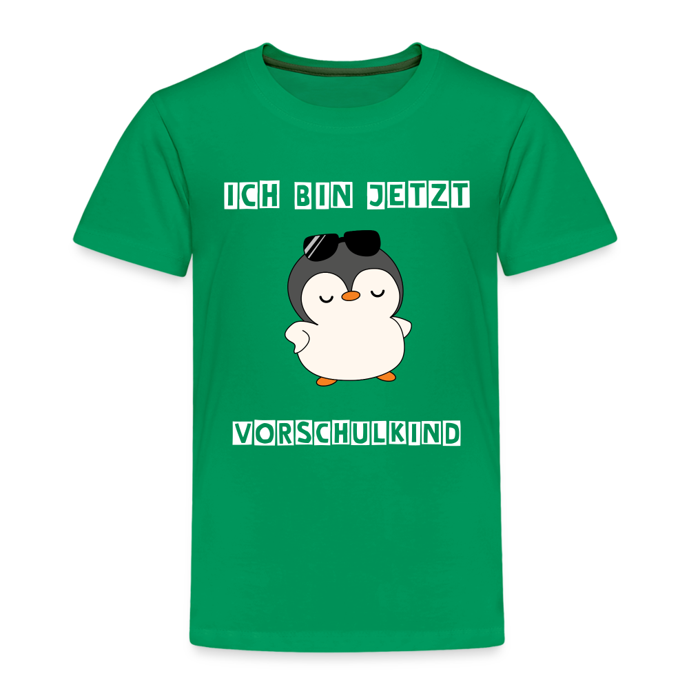 Kinder Premium T-Shirt - Vorschulkind cooler Pinguin - Kelly Green