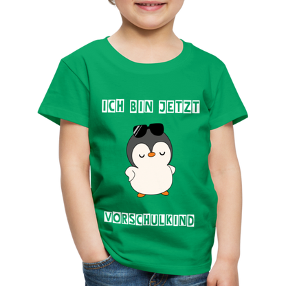 Kinder Premium T-Shirt - Vorschulkind cooler Pinguin - Kelly Green