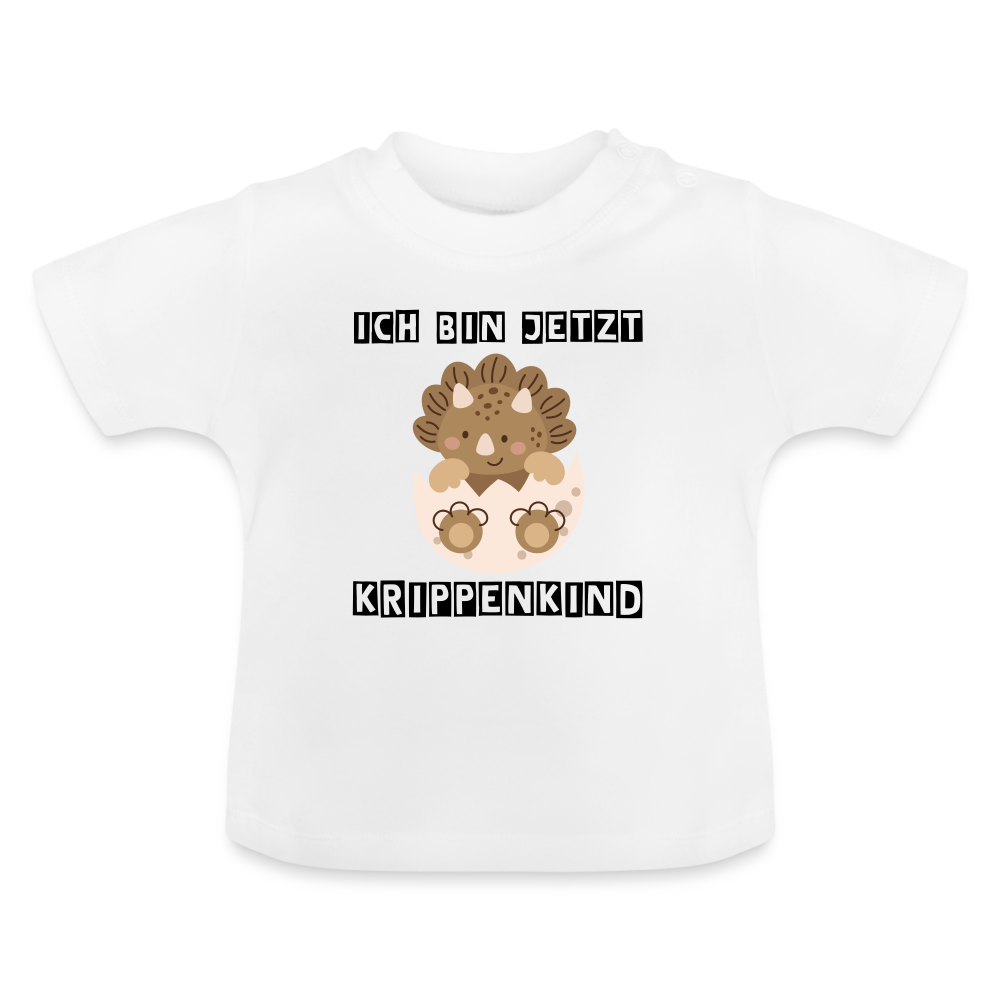 Baby T-Shirt - Krippenkind Babydino - weiß