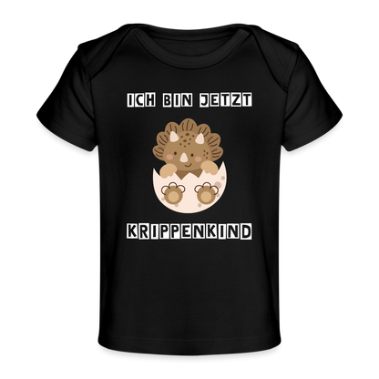 Baby Bio-T-Shirt - Krippenkind Babydino - Schwarz