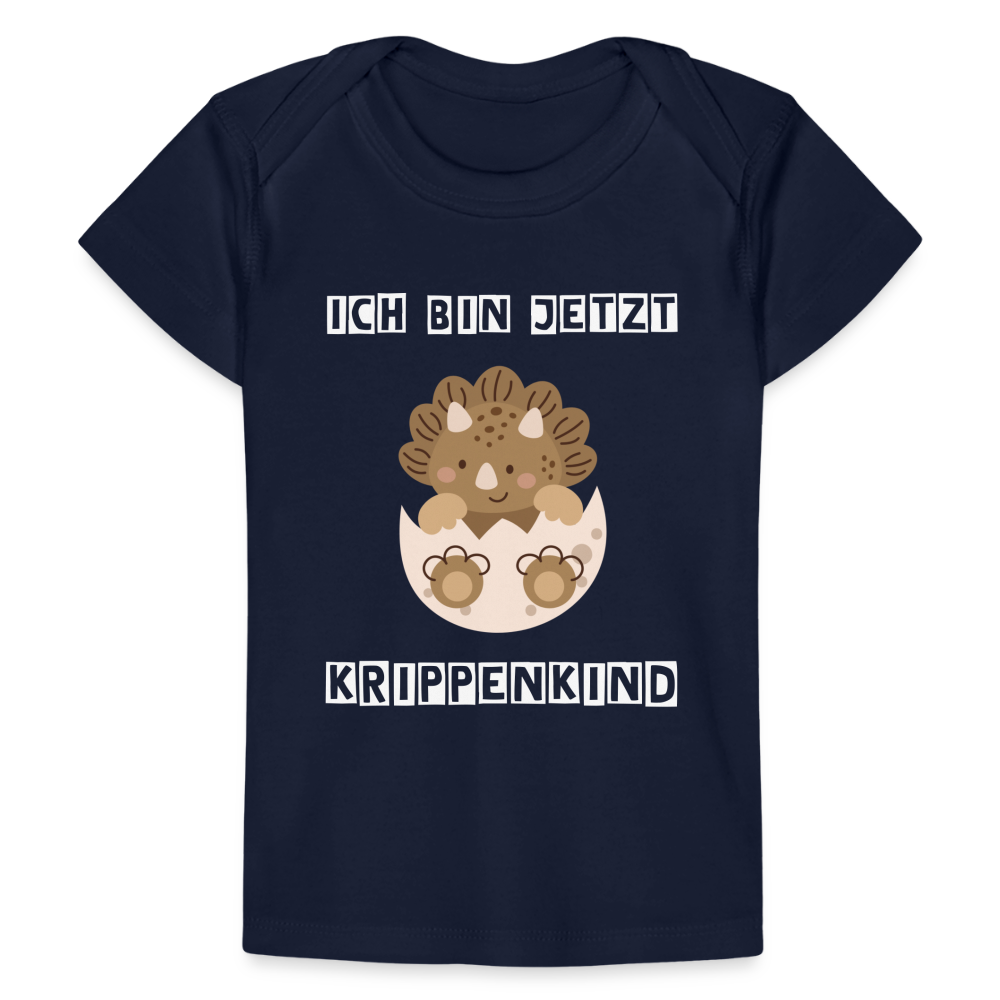 Baby Bio-T-Shirt - Krippenkind Babydino - Dunkelnavy