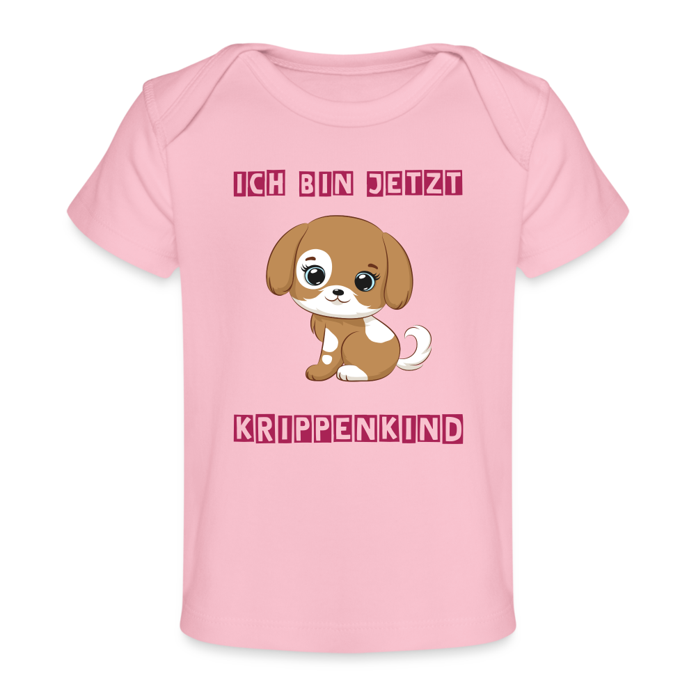 Baby Bio-T-Shirt - Krippenkind Hundewelpe - Hellrosa