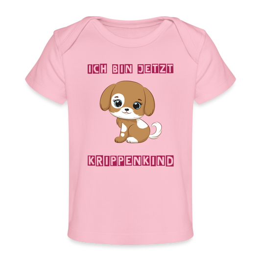 Baby Bio-T-Shirt - Krippenkind Hundewelpe - Hellrosa