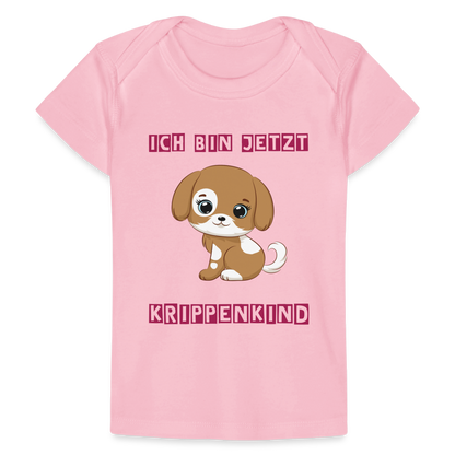 Baby Bio-T-Shirt - Krippenkind Hundewelpe - Hellrosa