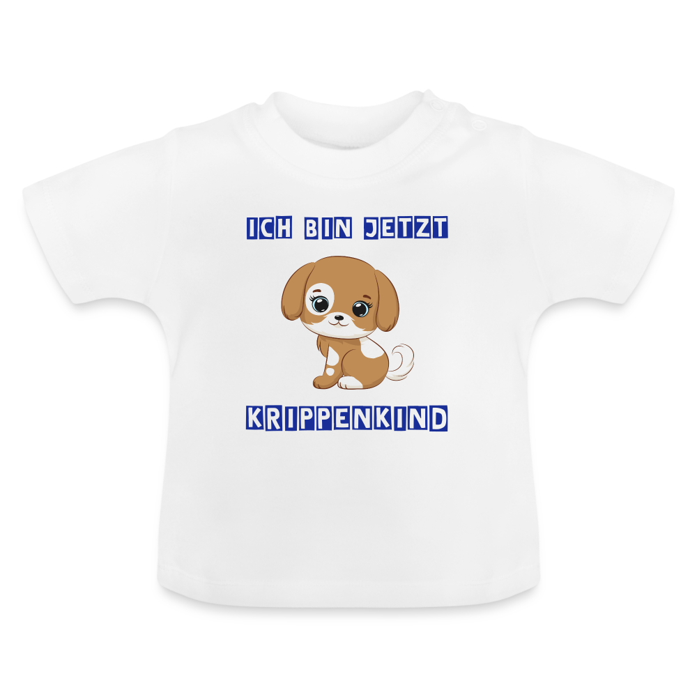 Baby T-Shirt - Krippenkind Hundewelpe - weiß