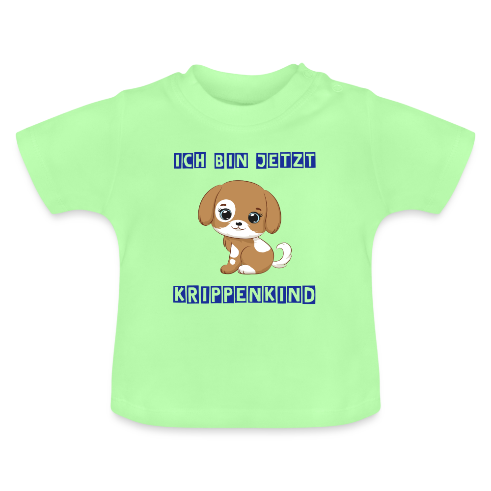 Baby T-Shirt - Krippenkind Hundewelpe - Mintgrün