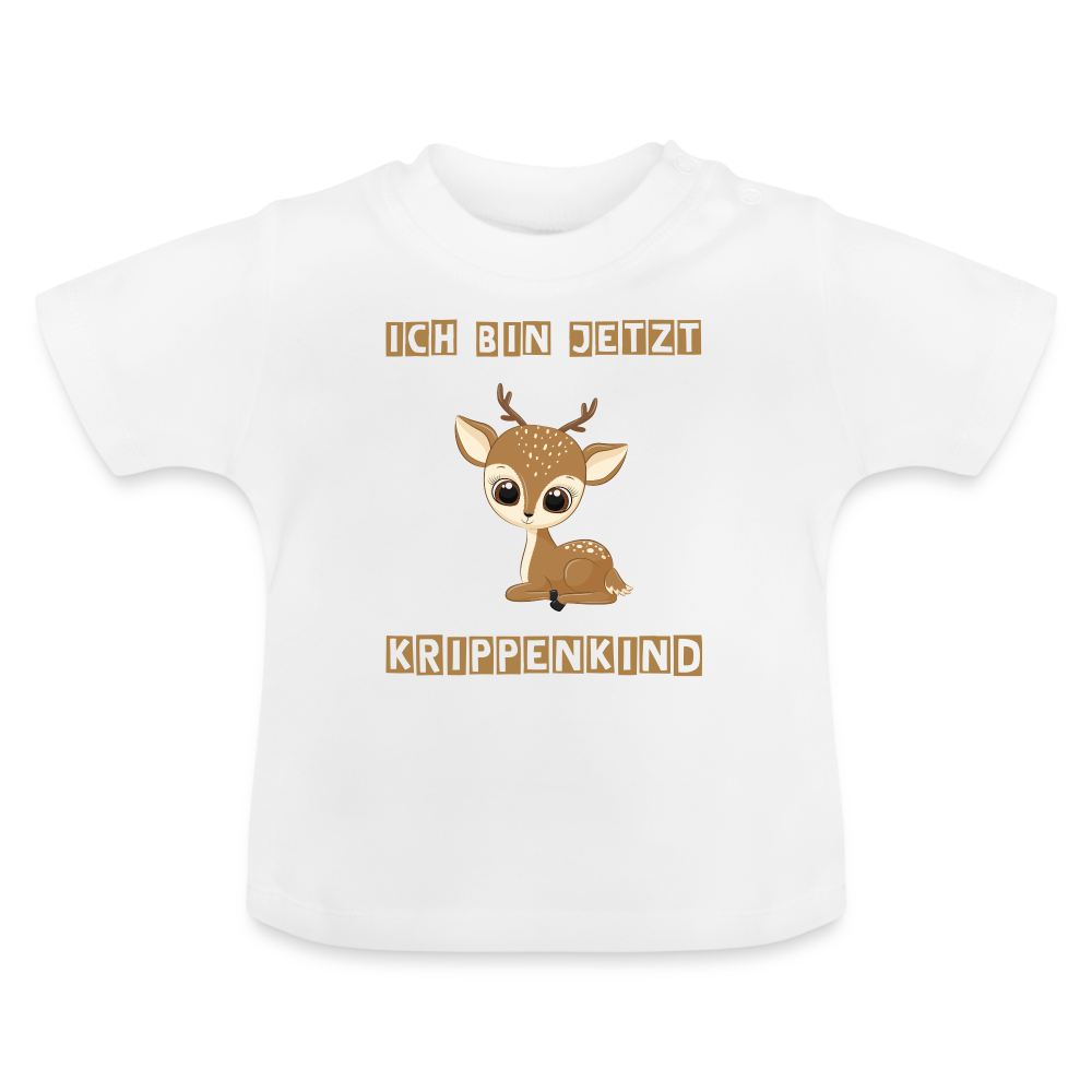 Baby T-Shirt - Krippenkind Reh - weiß