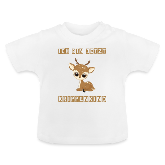 Baby T-Shirt - Krippenkind Reh - weiß