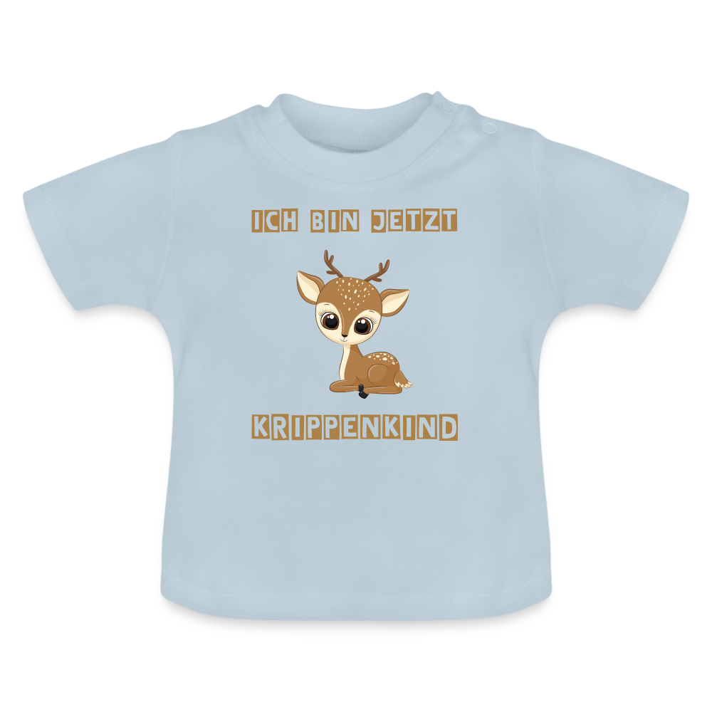 Baby T-Shirt - Krippenkind Reh - Hellblau