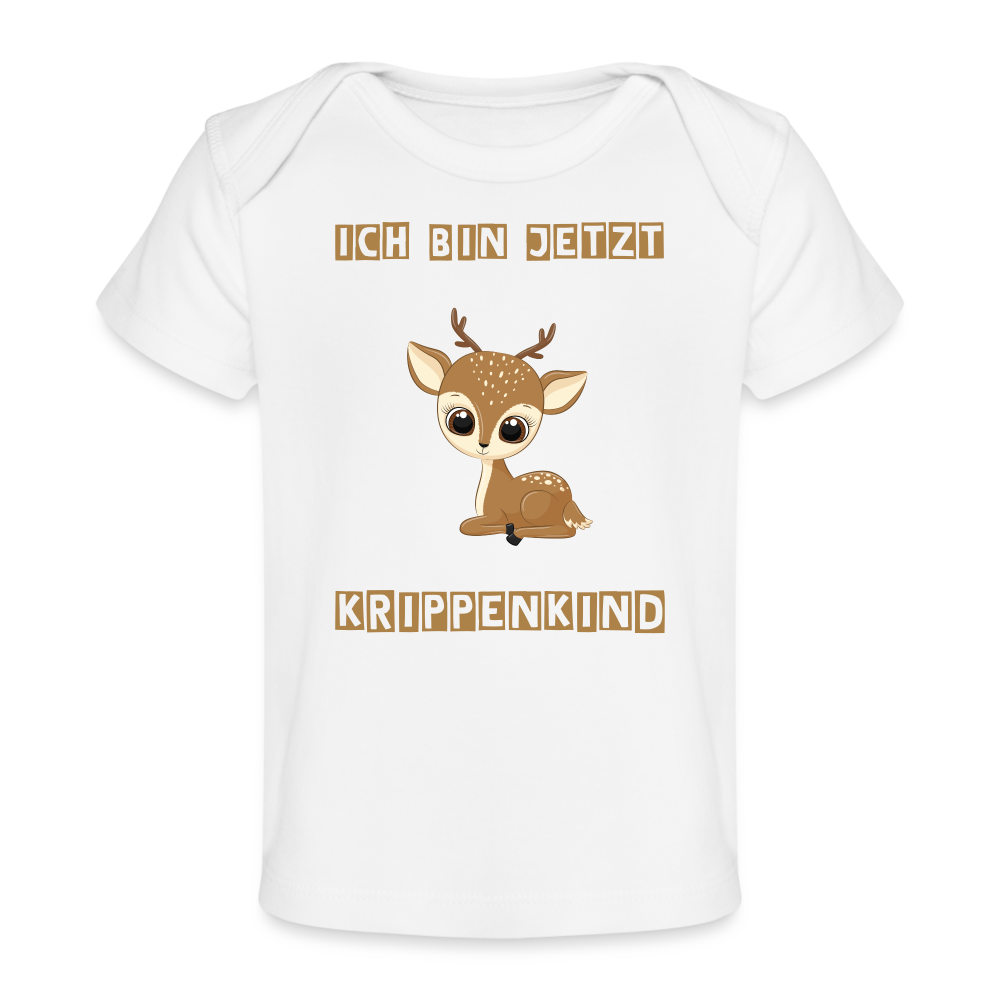 Baby Bio-T-Shirt - Krippenkind Reh - weiß