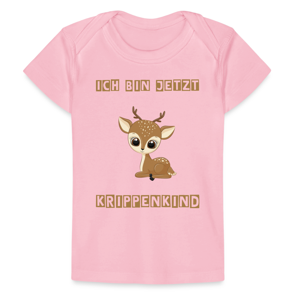 Baby Bio-T-Shirt - Krippenkind Reh - Hellrosa