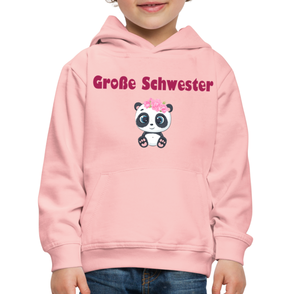 Kinder Premium Hoodie - Große Schwester - Kristallrosa