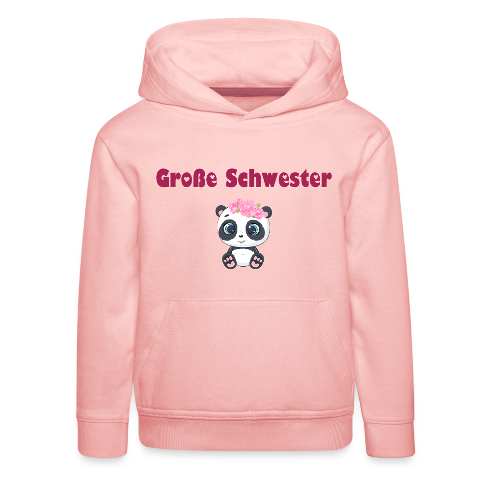 Kinder Premium Hoodie - Große Schwester - Kristallrosa