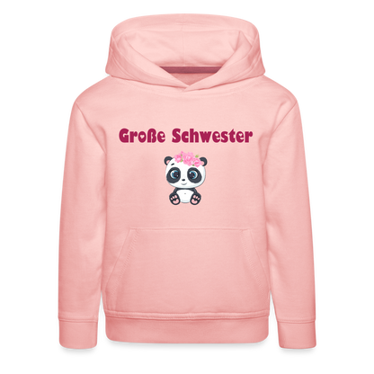 Kinder Premium Hoodie - Große Schwester - Kristallrosa