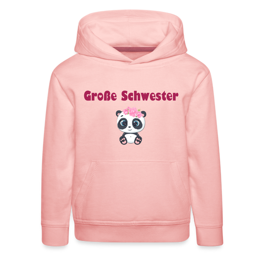 Kinder Premium Hoodie - Große Schwester - Kristallrosa