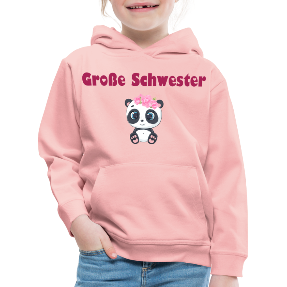 Kinder Premium Hoodie - Große Schwester - Kristallrosa